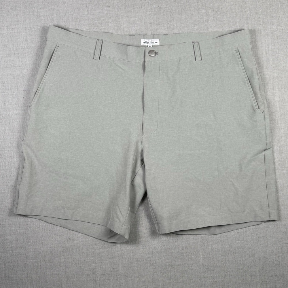 Peter Millar Shorts Mens 40 Gray 8" Salem Classic Fit Performance Golf Stretch